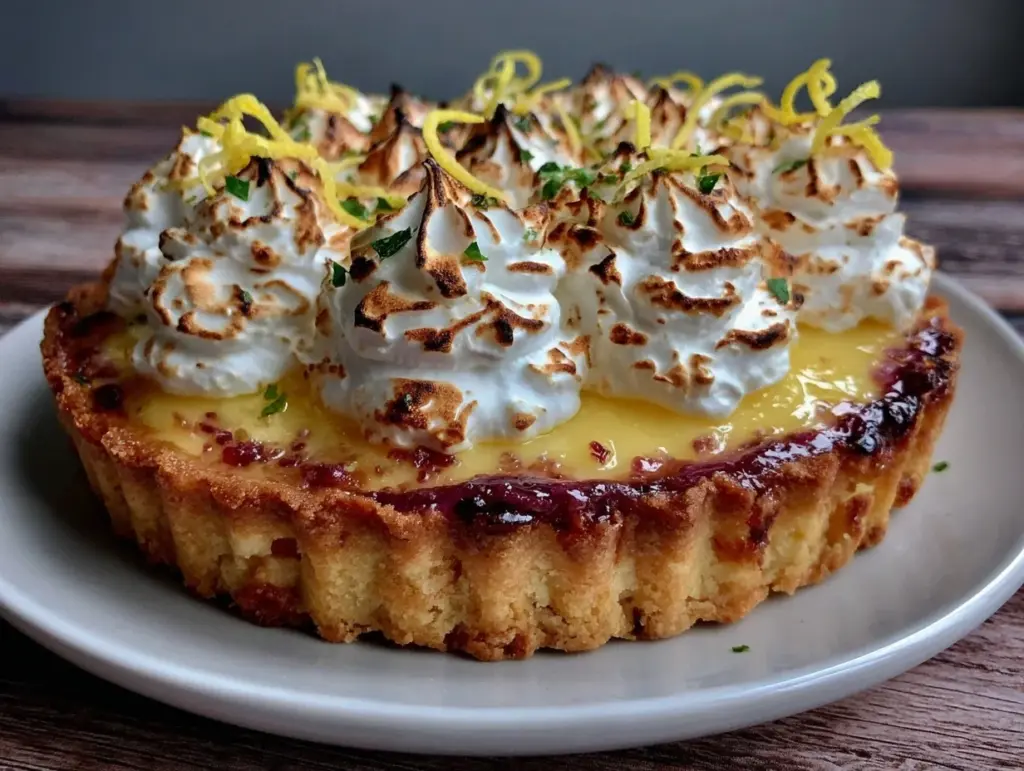 lemon curd tart - featured image