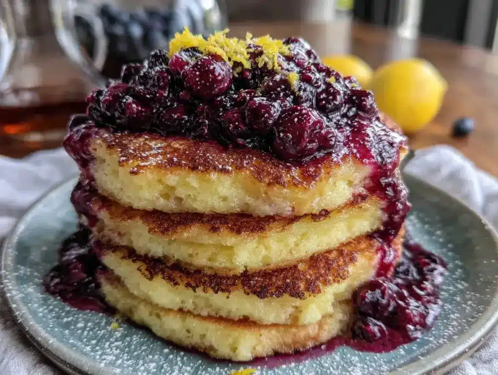 lemon ricotta pancakes - featured image