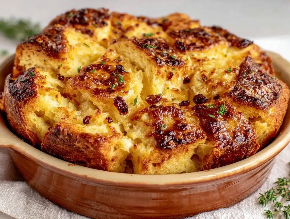 panettone bread pudding preparation steps