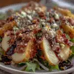 pear and gorgonzola salad - featured image