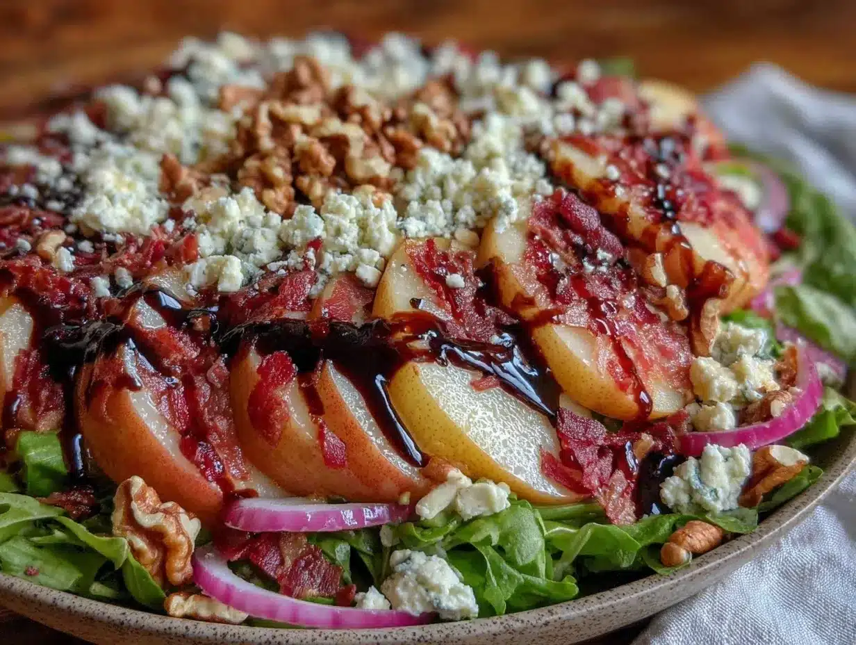 pear and gorgonzola salad preparation steps