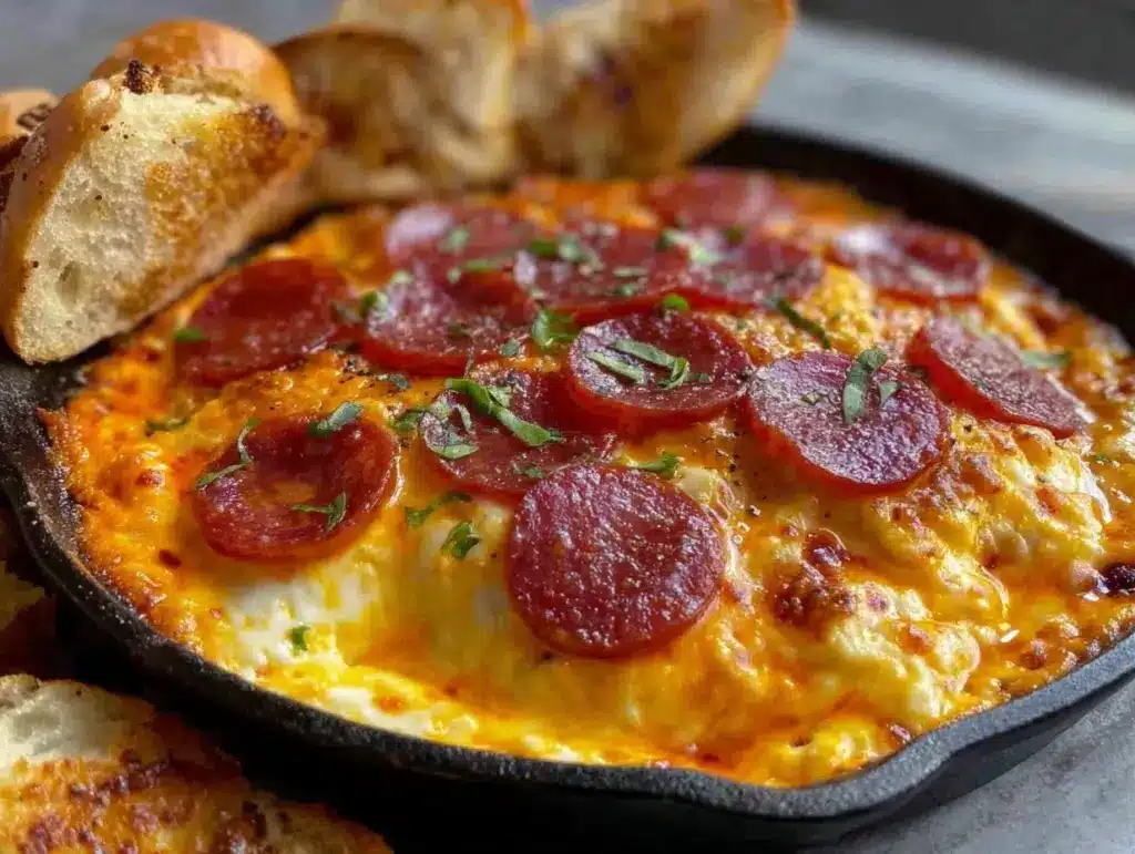 pepperoni pizza dip - featured image