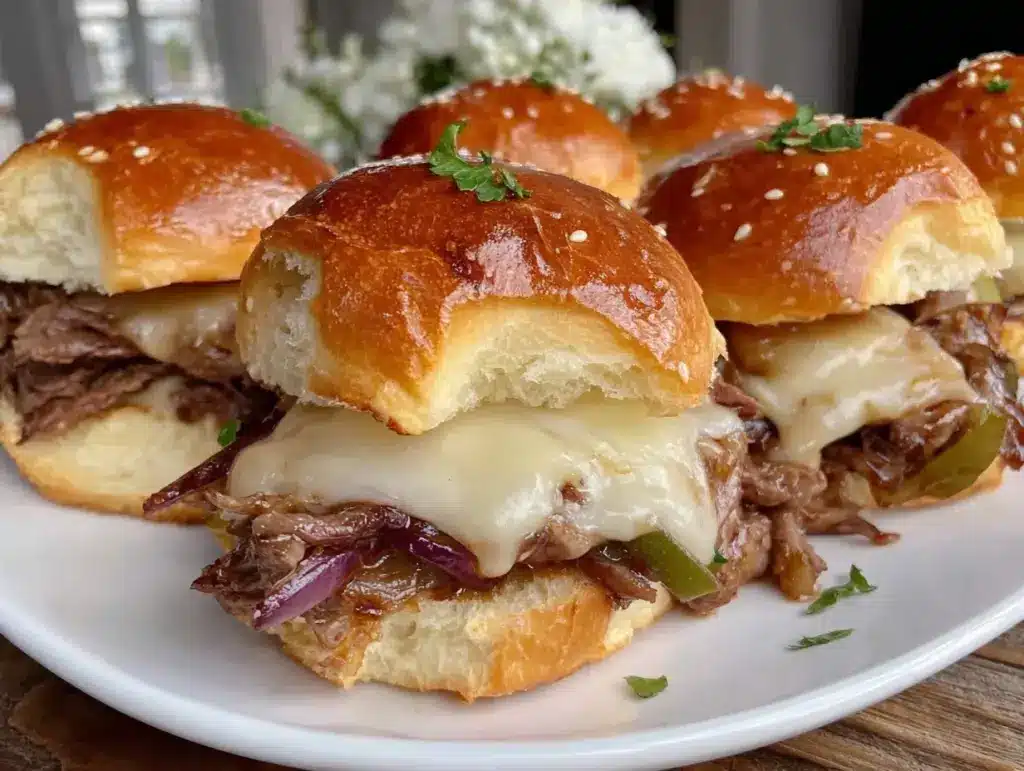 Philly Cheesesteak Sliders - featured image