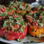 quinoa stuffed bell peppers - featured image