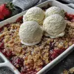 rhubarb crumble recipe - featured image