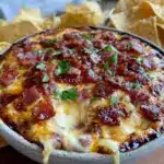 savory cheesy baked bean dip - featured image