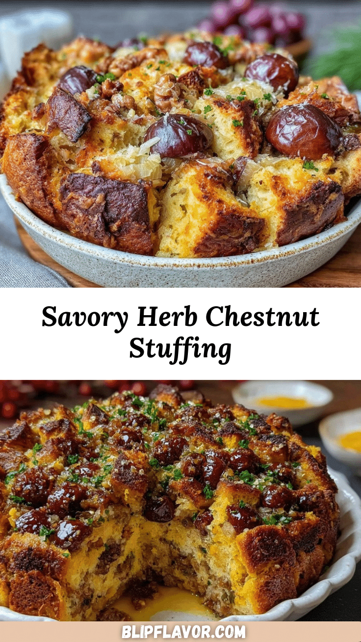 savory chestnut stuffing recipe
