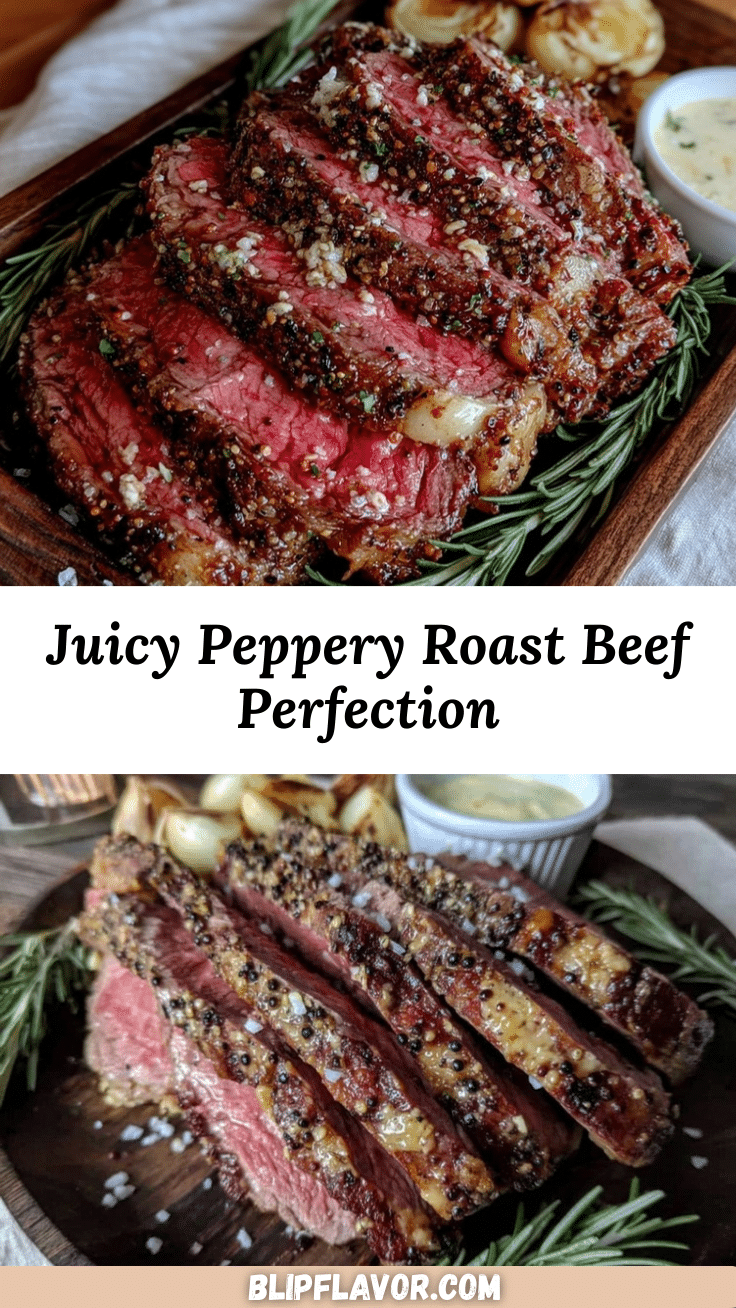 savory peppery roast beef recipe