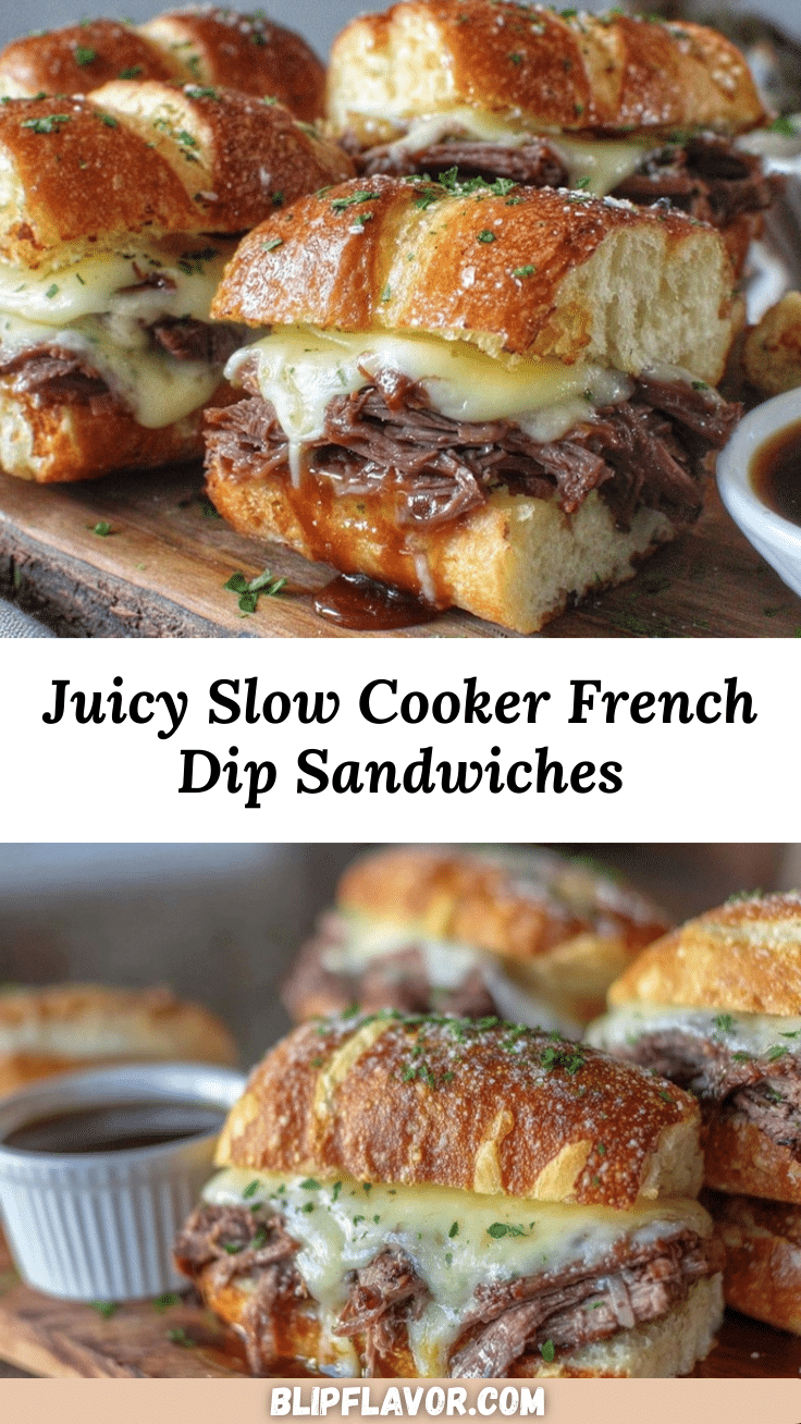 Slow Cooker French Dip Sandwiches recipe
