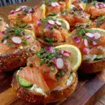 smoked salmon bagel board - featured image
