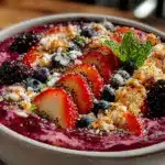 strawberry acai smoothie bowl - featured image