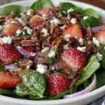 strawberry spinach salad - featured image