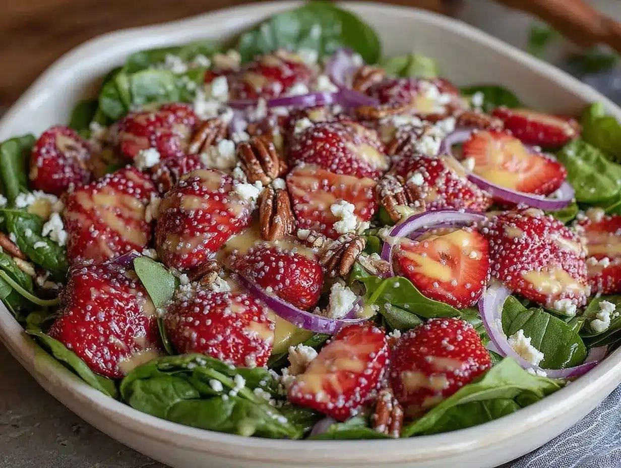 strawberry spinach salad preparation steps