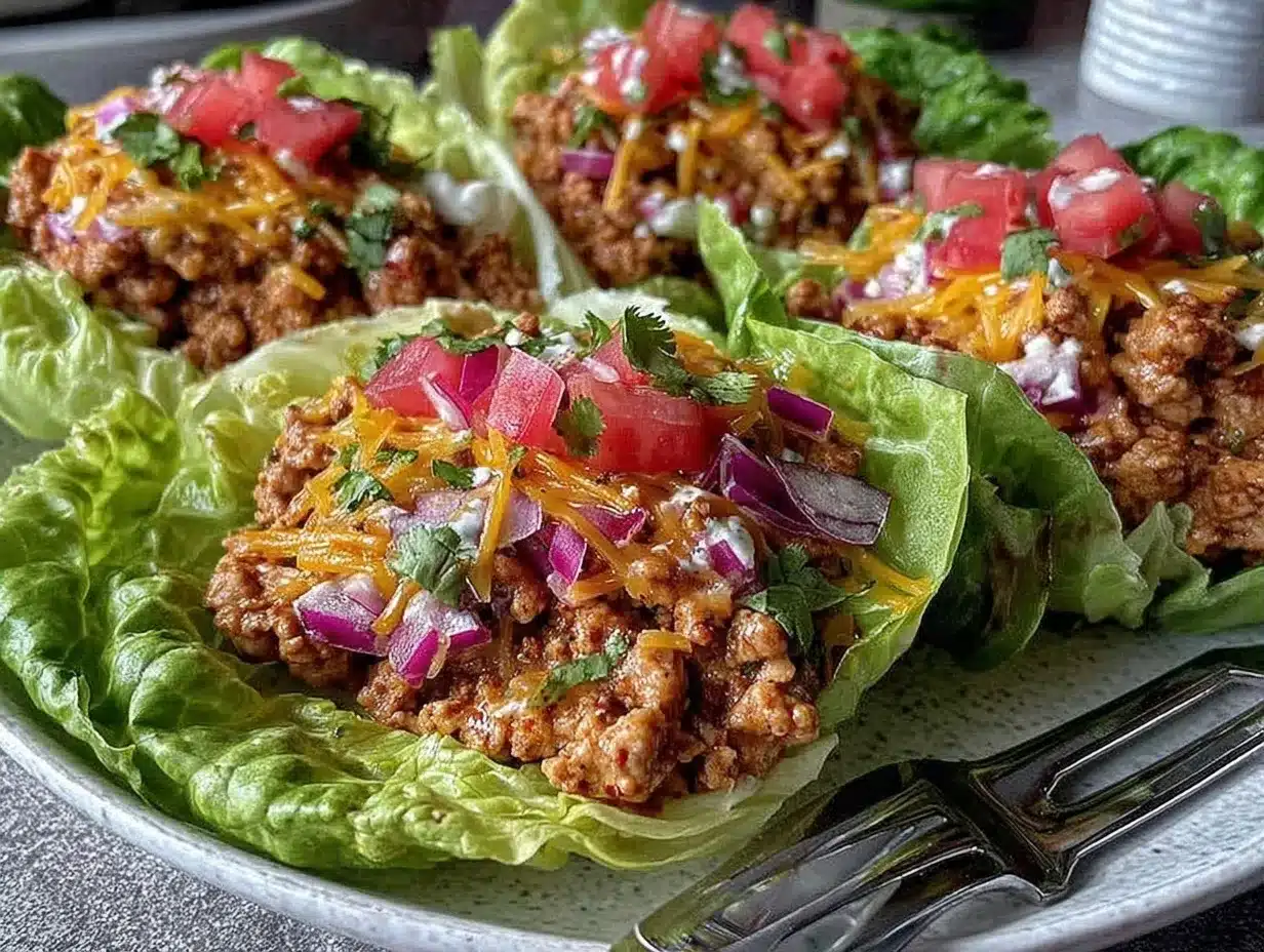 turkey taco lettuce cups preparation steps