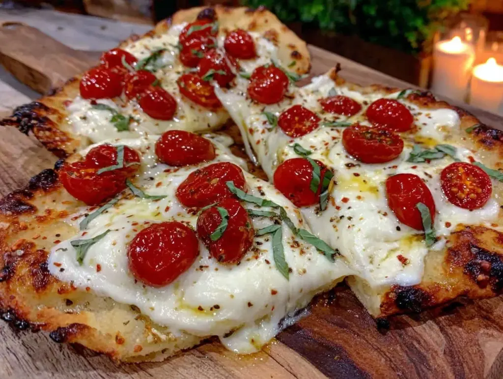 valentines flatbread recipe - featured image