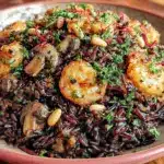 wild rice with roasted mushrooms and herbs - featured image