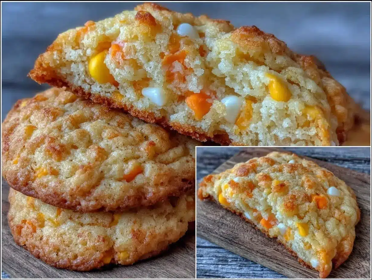 chewy candy corn cookies preparation steps