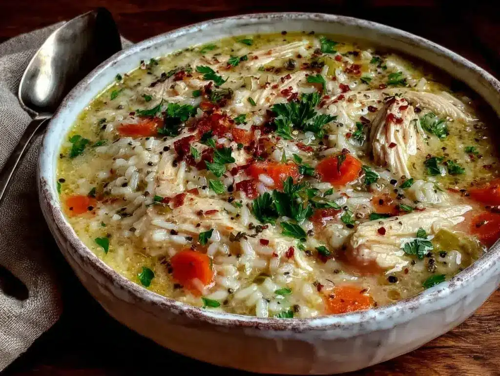 chicken and wild rice soup - featured image