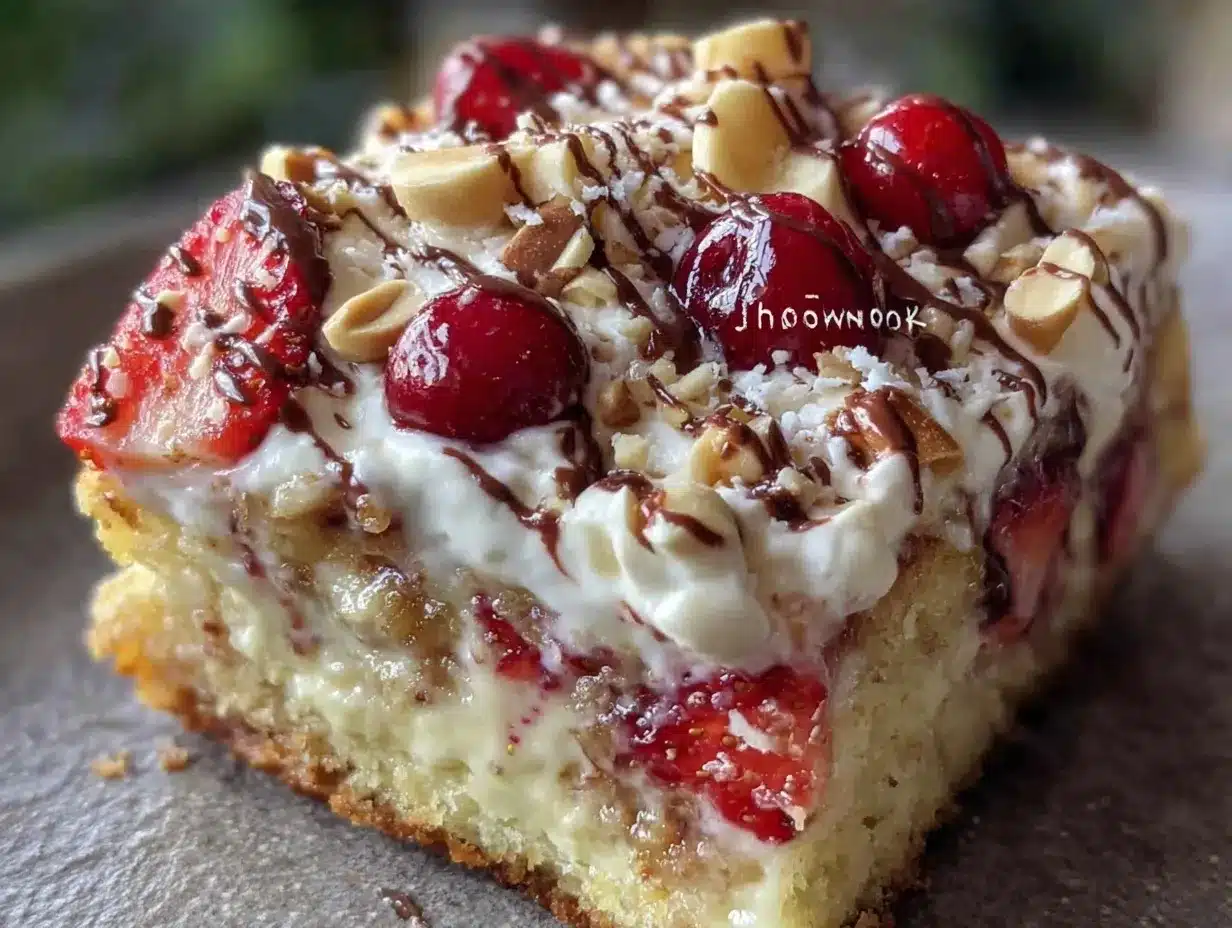 Creamy Banana Split Cake preparation steps