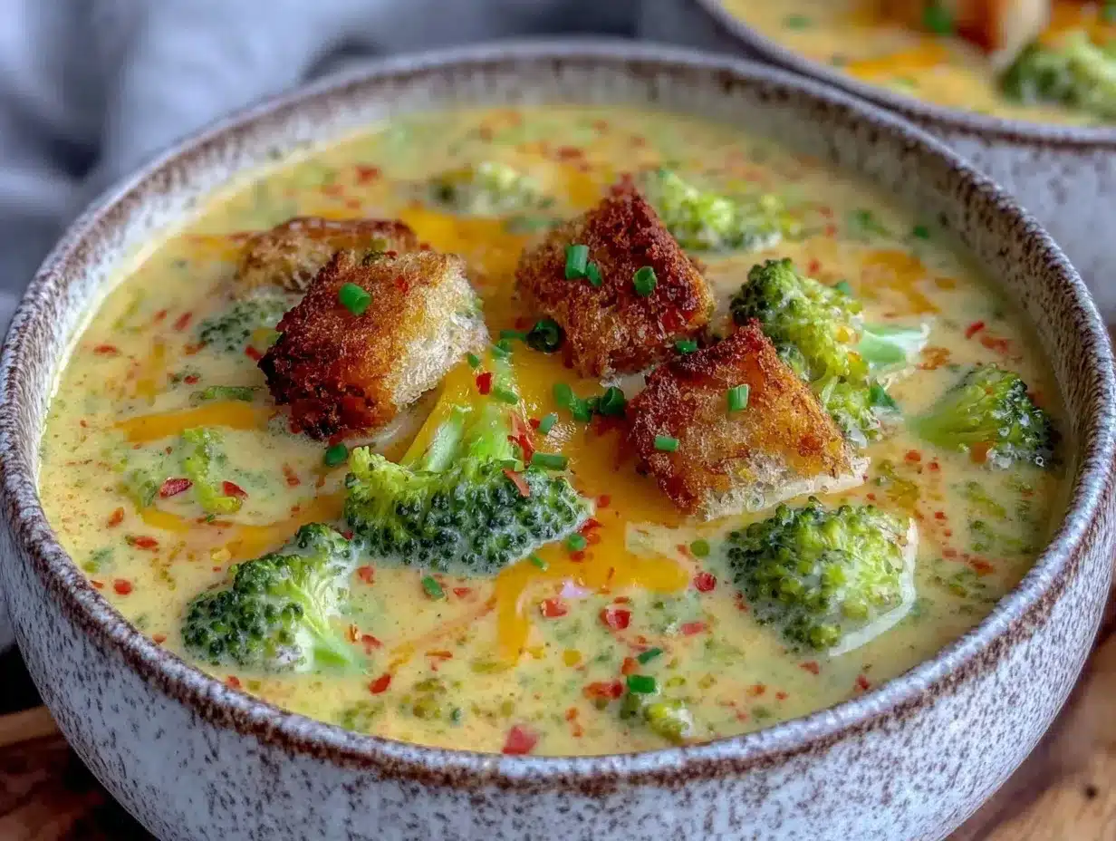 creamy broccoli cheddar soup preparation steps