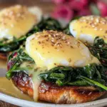 creamy eggs florentine - featured image