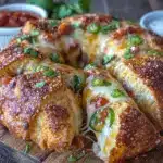 crispy blooming quesadilla ring - featured image