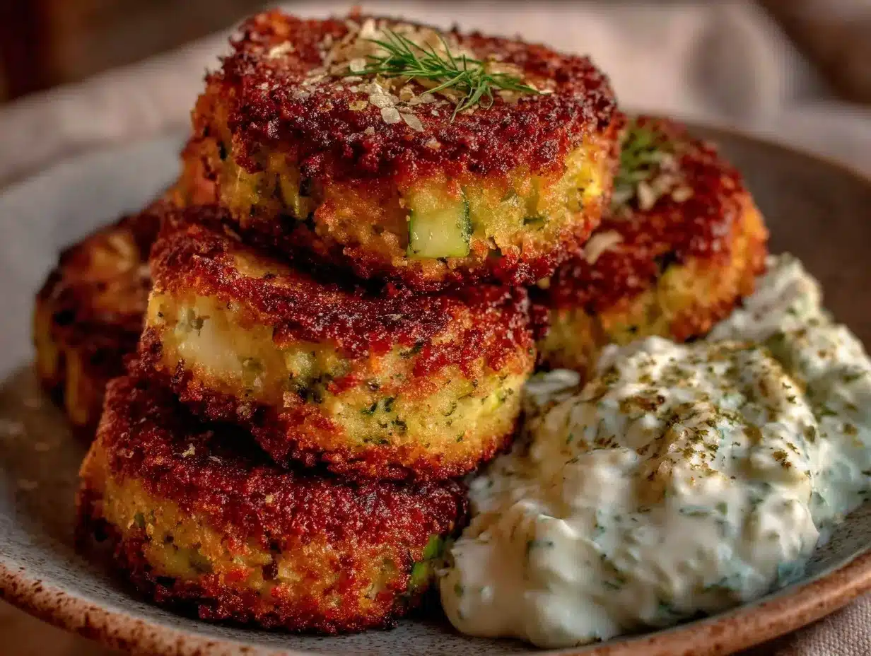 crispy falafel with creamy tzatziki sauce preparation steps