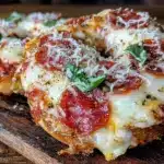 crispy pizza bagels - featured image