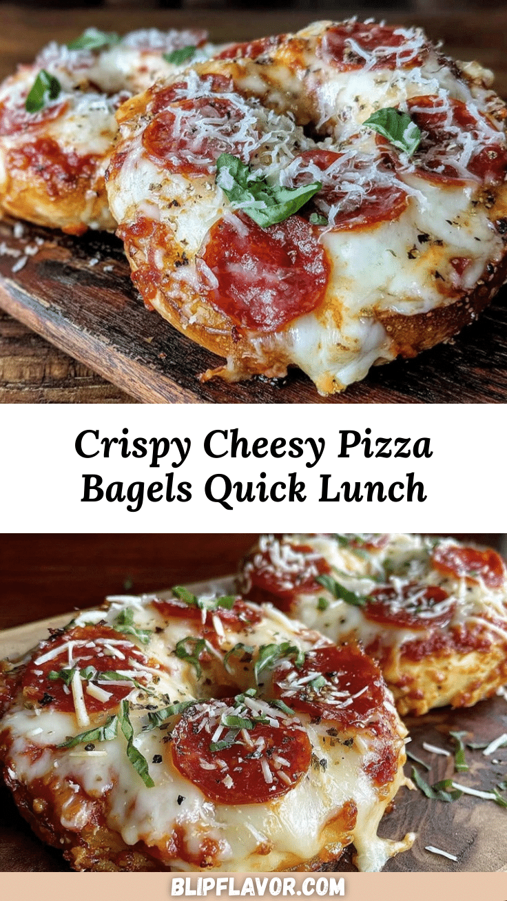 crispy pizza bagels recipe