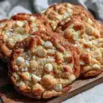 crispy white chocolate macadamia nut cookies - featured image