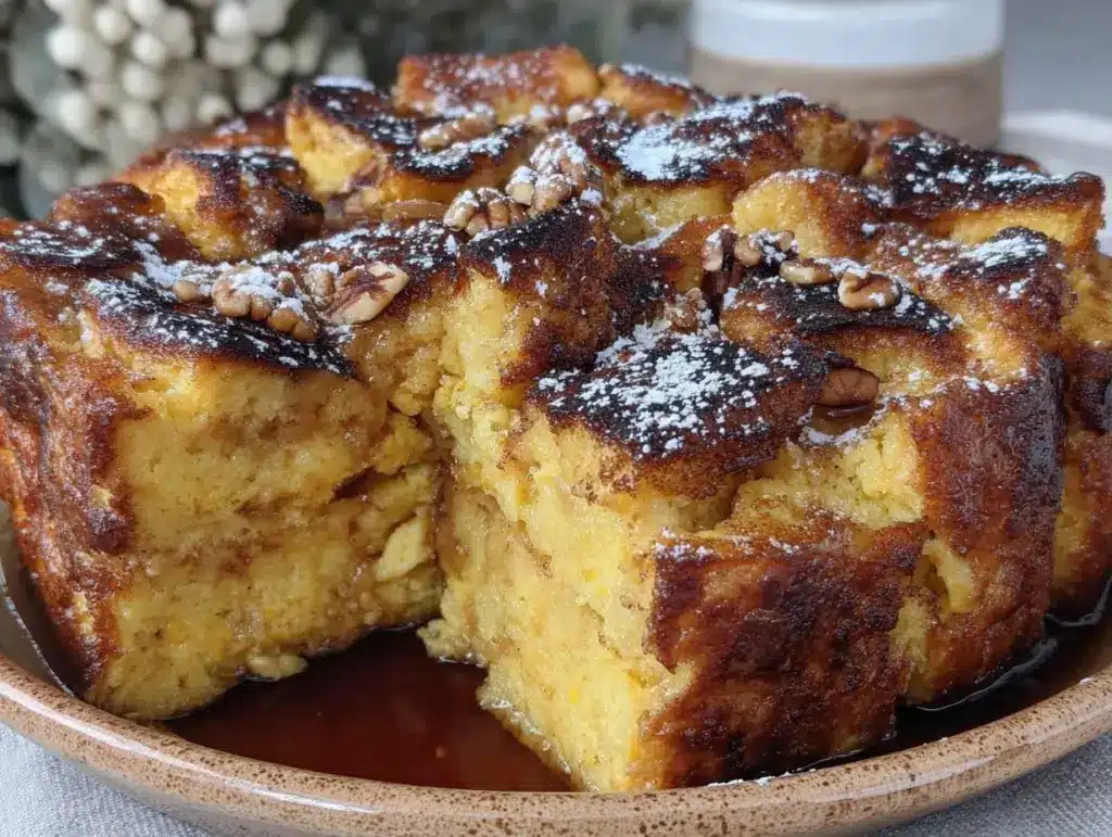 easy cinnamon french toast casserole - featured image