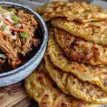 easy crispy moo shu pork pancakes - featured image