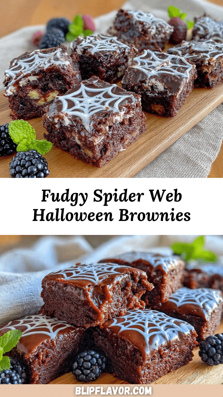 fudgy spider web brownies recipe