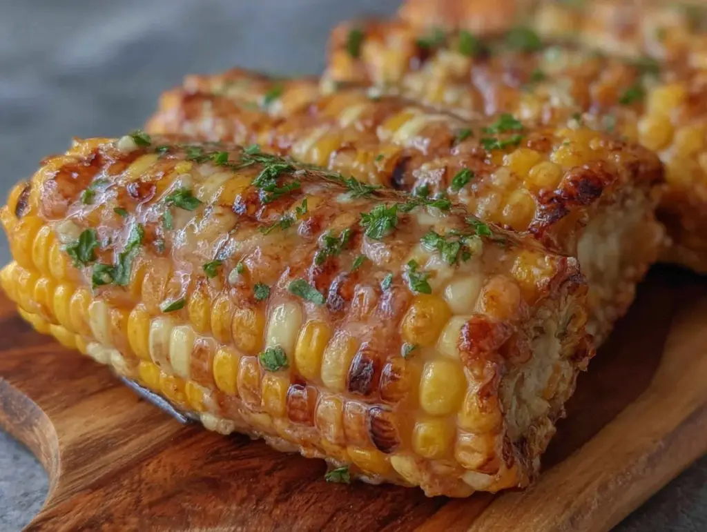 grilled corn on the cob with cilantro lime butter - featured image