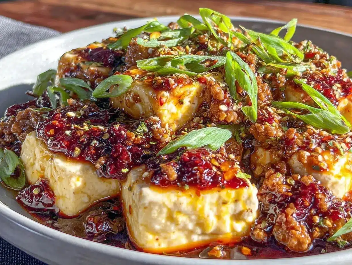 Mapo Tofu with Ground Pork preparation steps