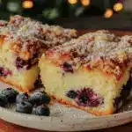 moist blueberry buckle - featured image