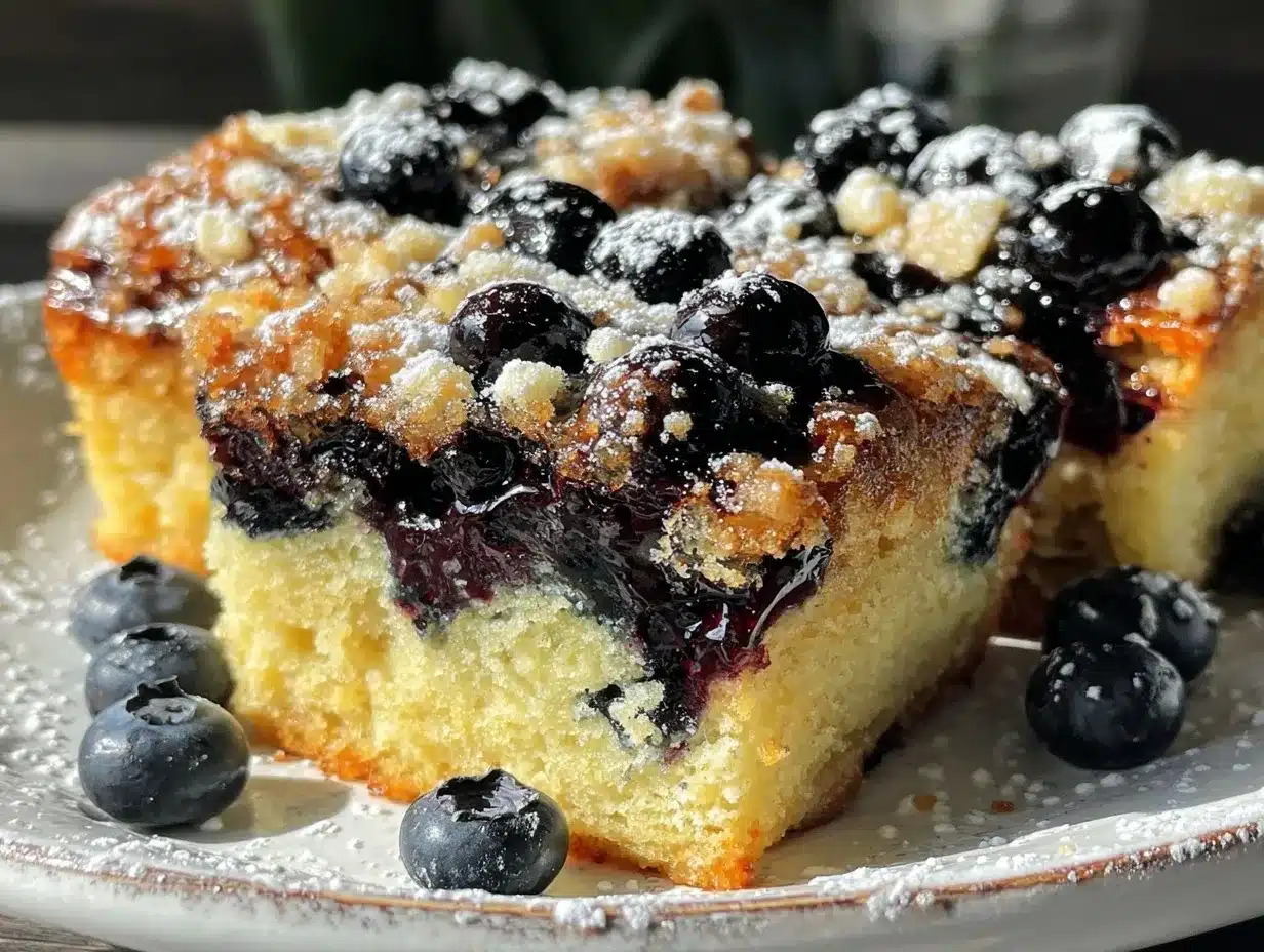 moist blueberry buckle preparation steps