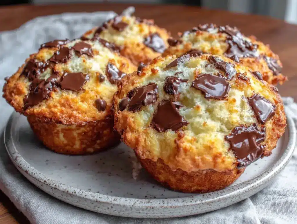 moist chocolate chip muffins - featured image