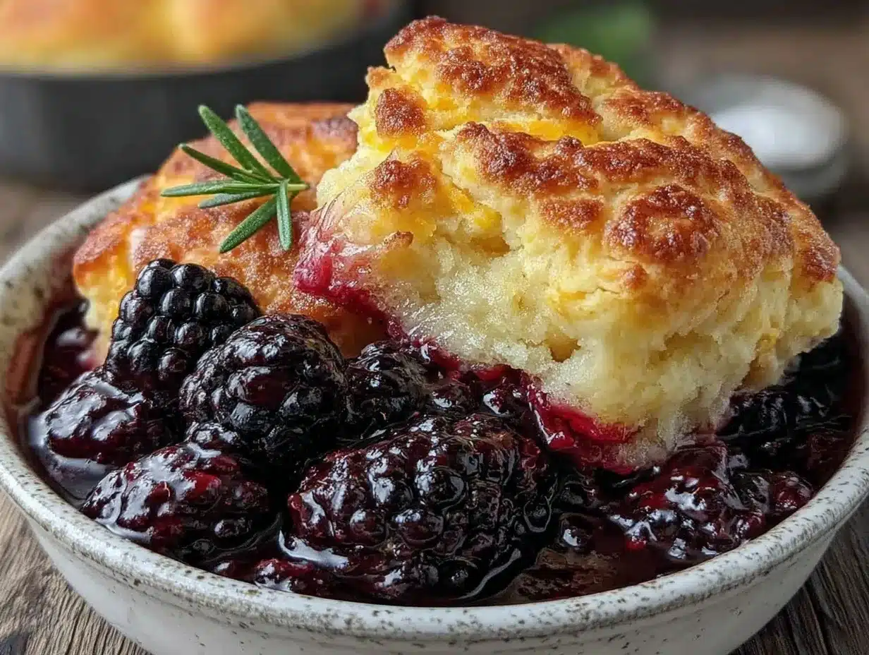 rustic blackberry cobbler preparation steps