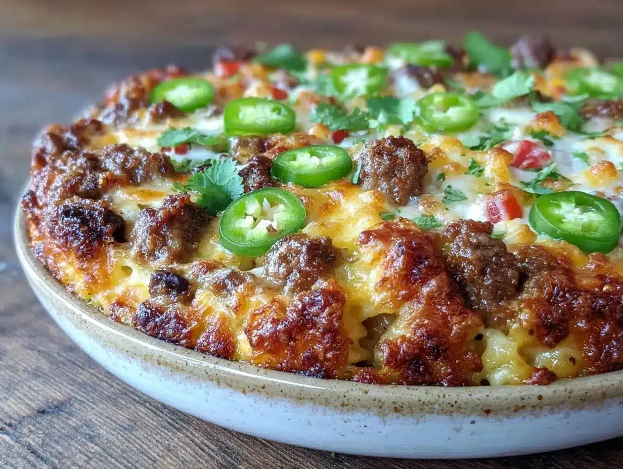 savory cheesy taco pasta bake preparation steps