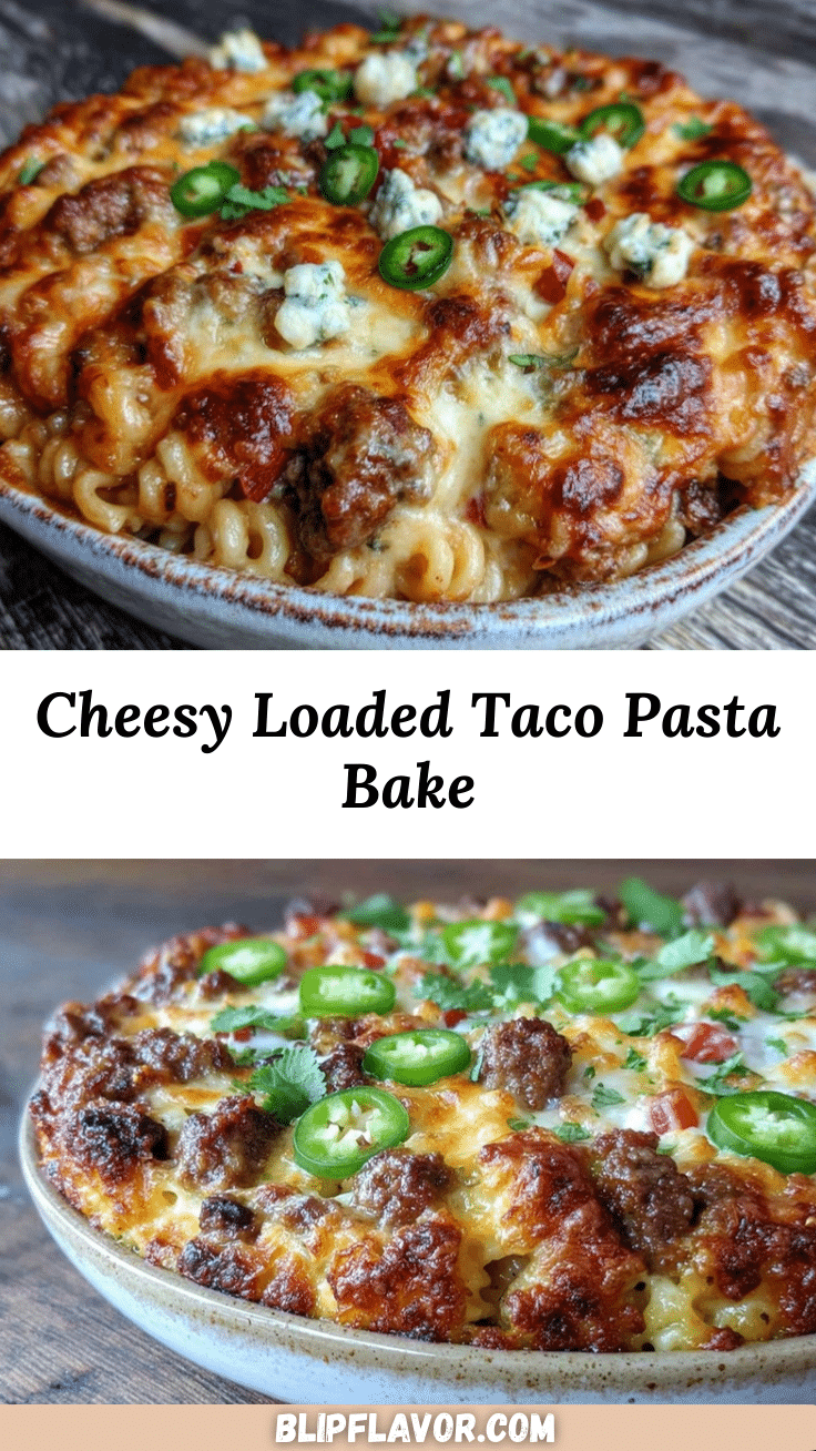savory cheesy taco pasta bake recipe