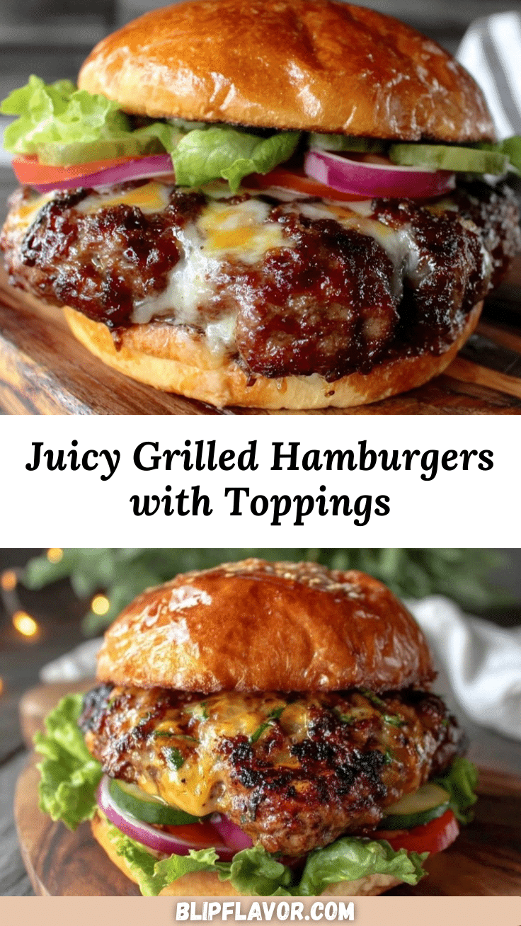 savory grilled hamburgers recipe