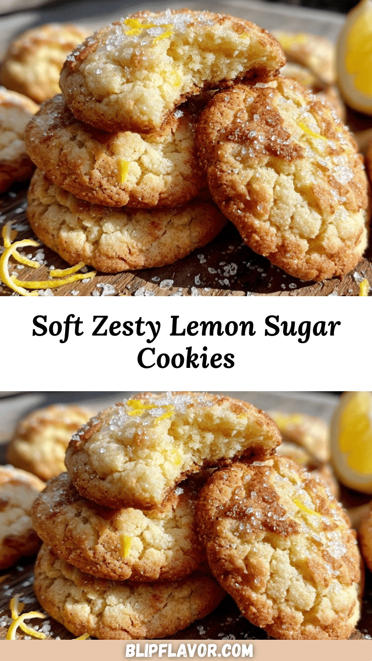 soft zesty lemon sugar cookies recipe