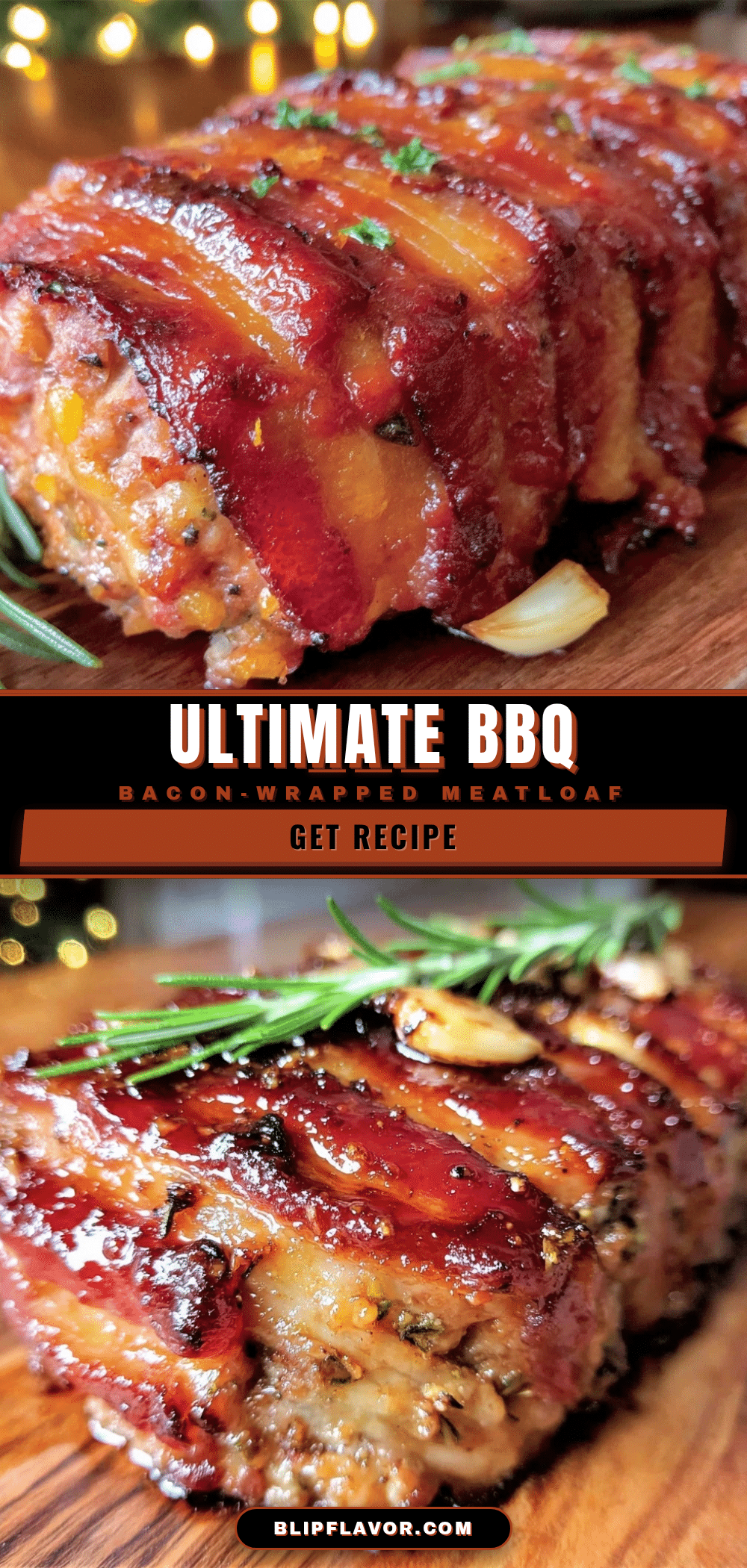 BBQ bacon-wrapped meatloaf recipe