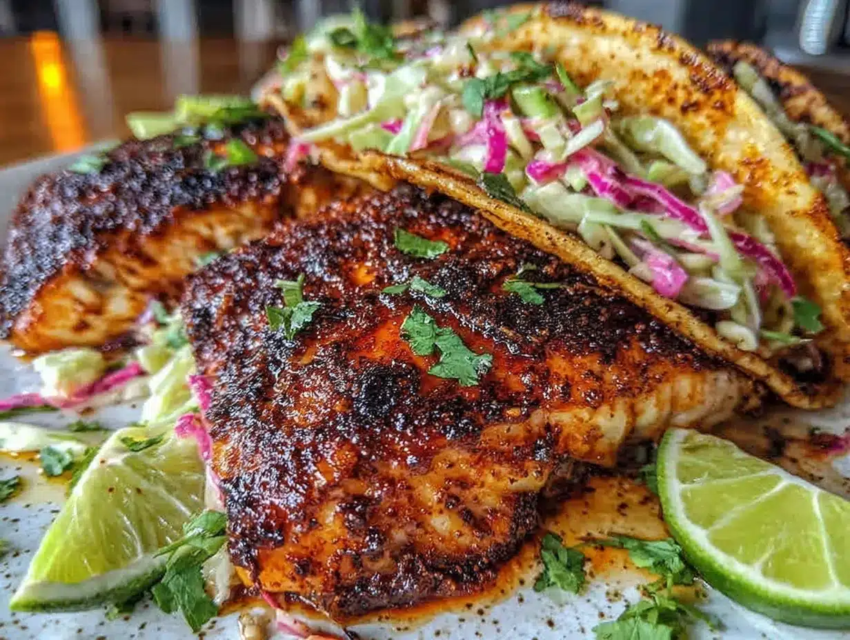 blackened redfish tacos preparation steps