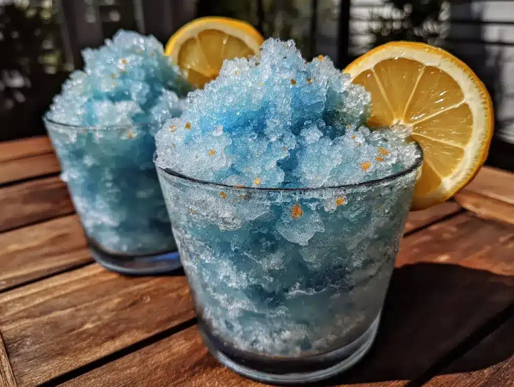blue raspberry lemonade slushies - featured image
