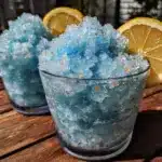 blue raspberry lemonade slushies - featured image