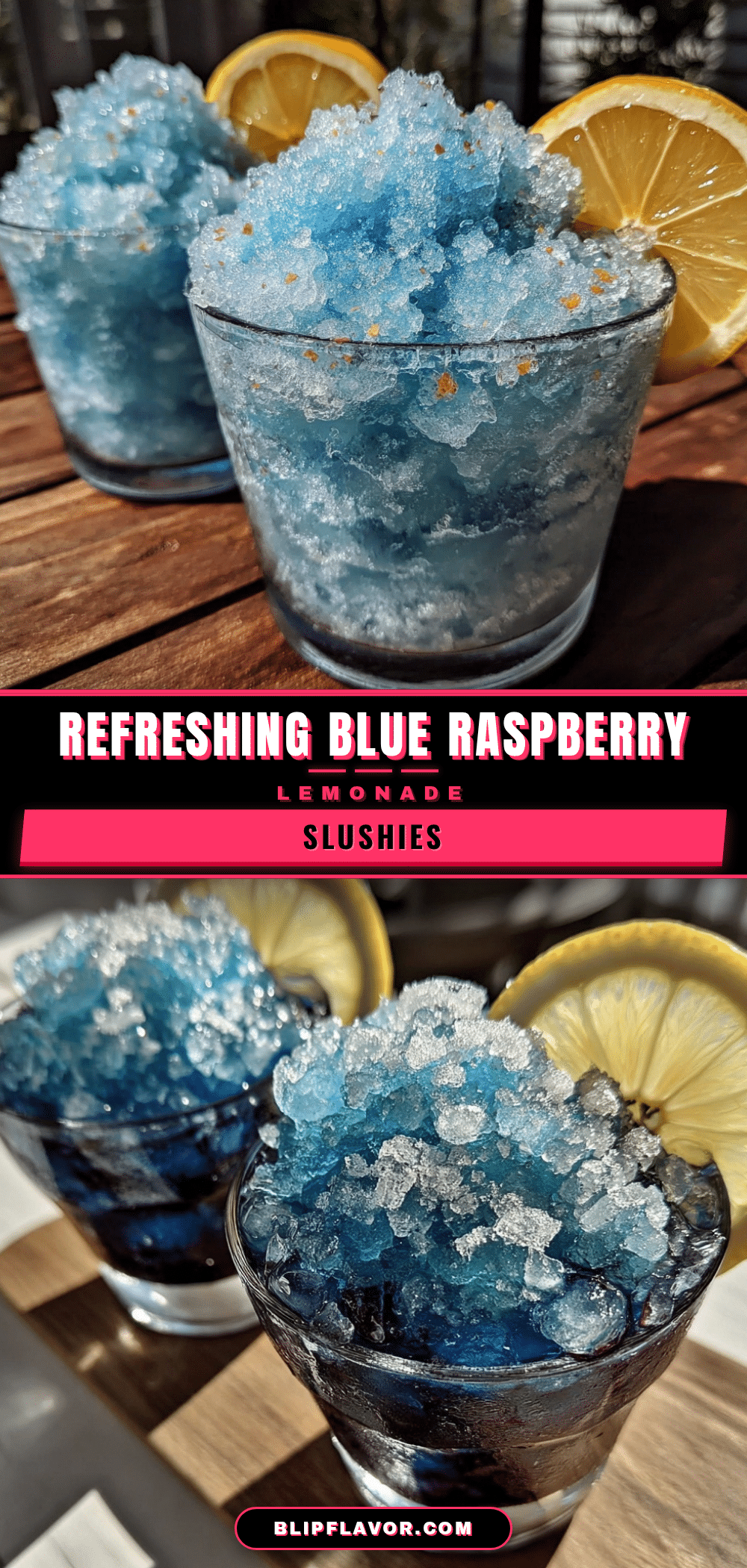blue raspberry lemonade slushies recipe