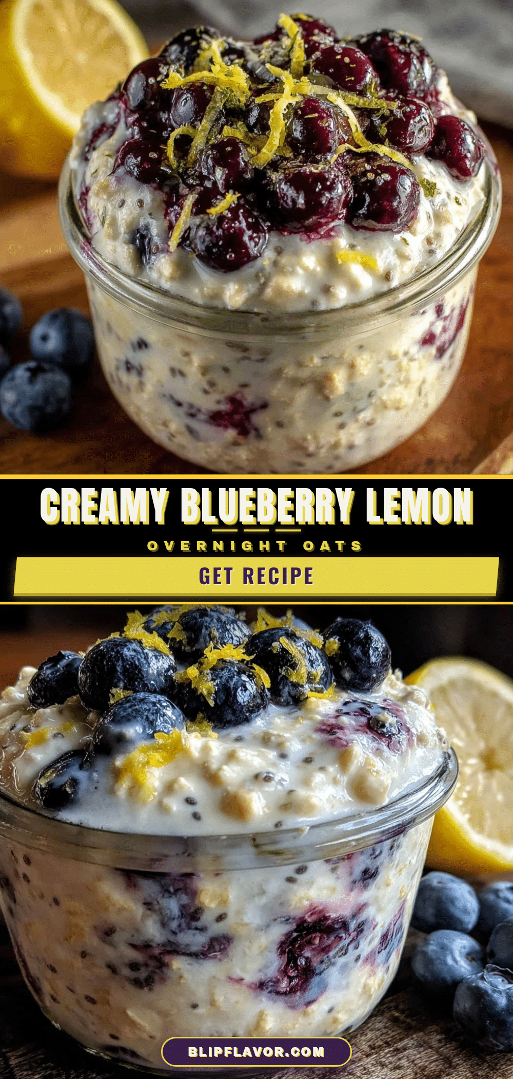 blueberry lemon overnight oats recipe