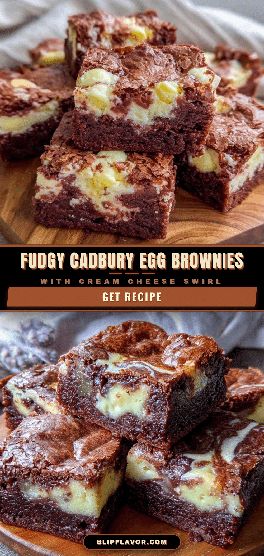 Cadbury Egg brownies recipe